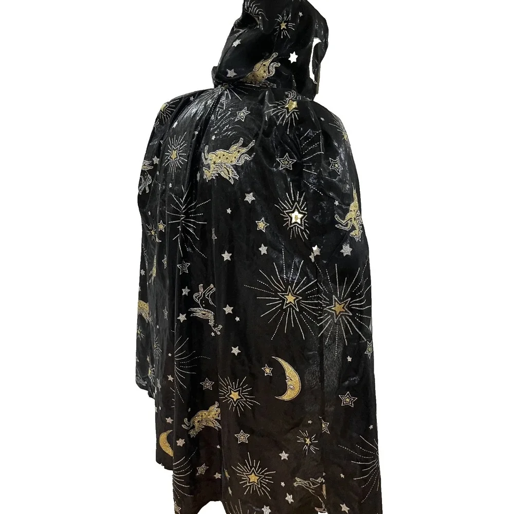 Celestial Metallic Mesh Sheer Cape OS Mythical Whimsical Gothic Goth Cosmic 90s